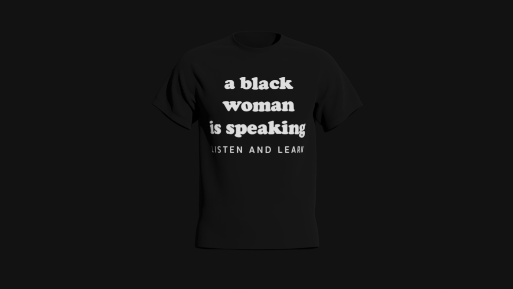 a black woman is speaking