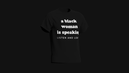 a black woman is speaking