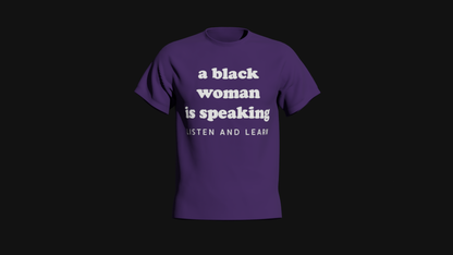 a black woman is speaking