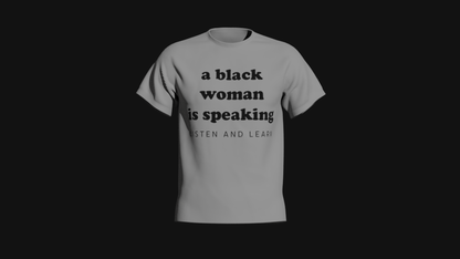 a black woman is speaking