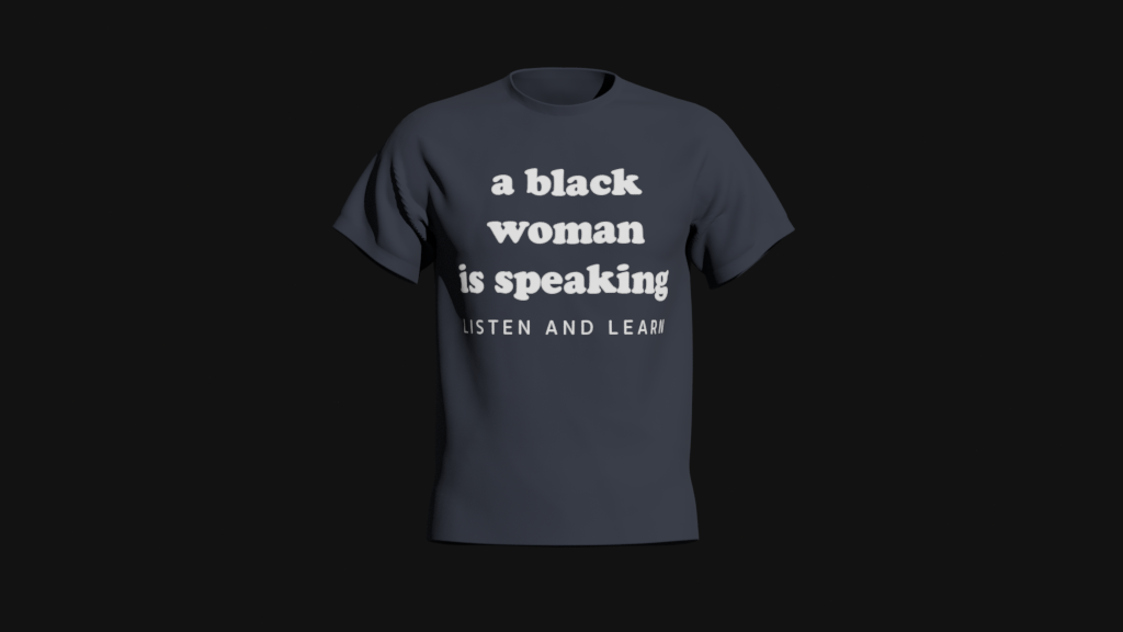 a black woman is speaking