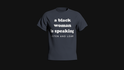 a black woman is speaking