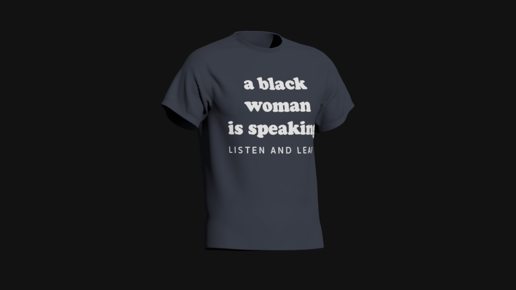 a black woman is speaking