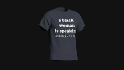 a black woman is speaking