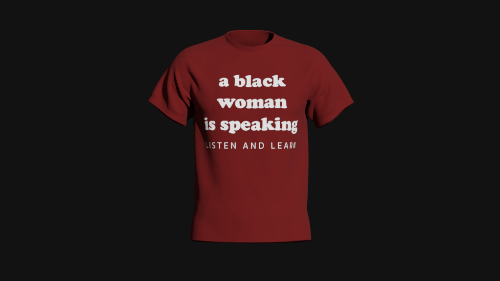 a black woman is speaking