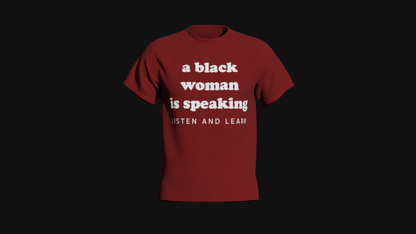 a black woman is speaking
